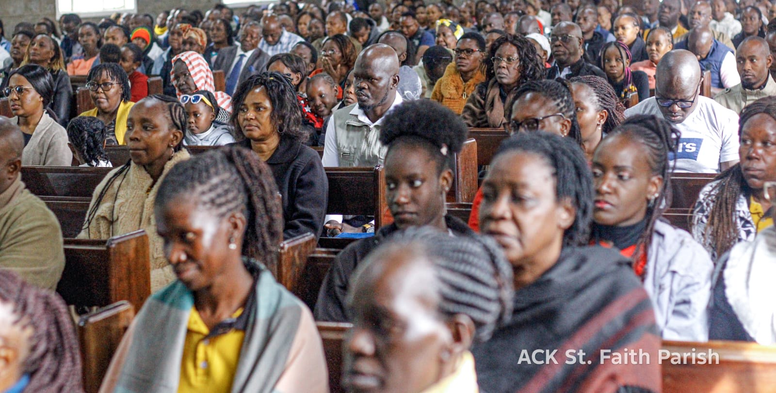 Church congregation worshipping
